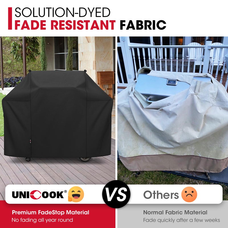 Unicook 52 Inch Grill Cover for Weber Spirit 200 and 300 Series, Gas BBQ Cover for Outdoor Grill, Heavy Duty Waterproof Fade Resistant, Compared to Weber 7106 - Image 4
